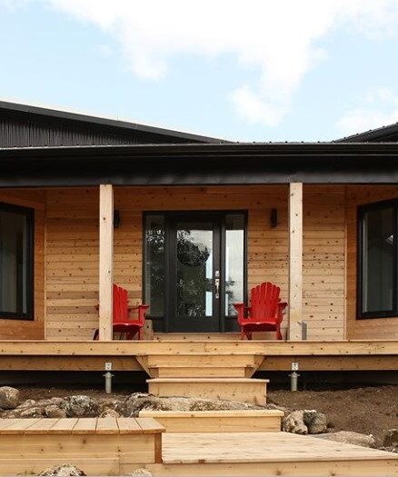 Veranda and wooden staircase by Postech North Central BC